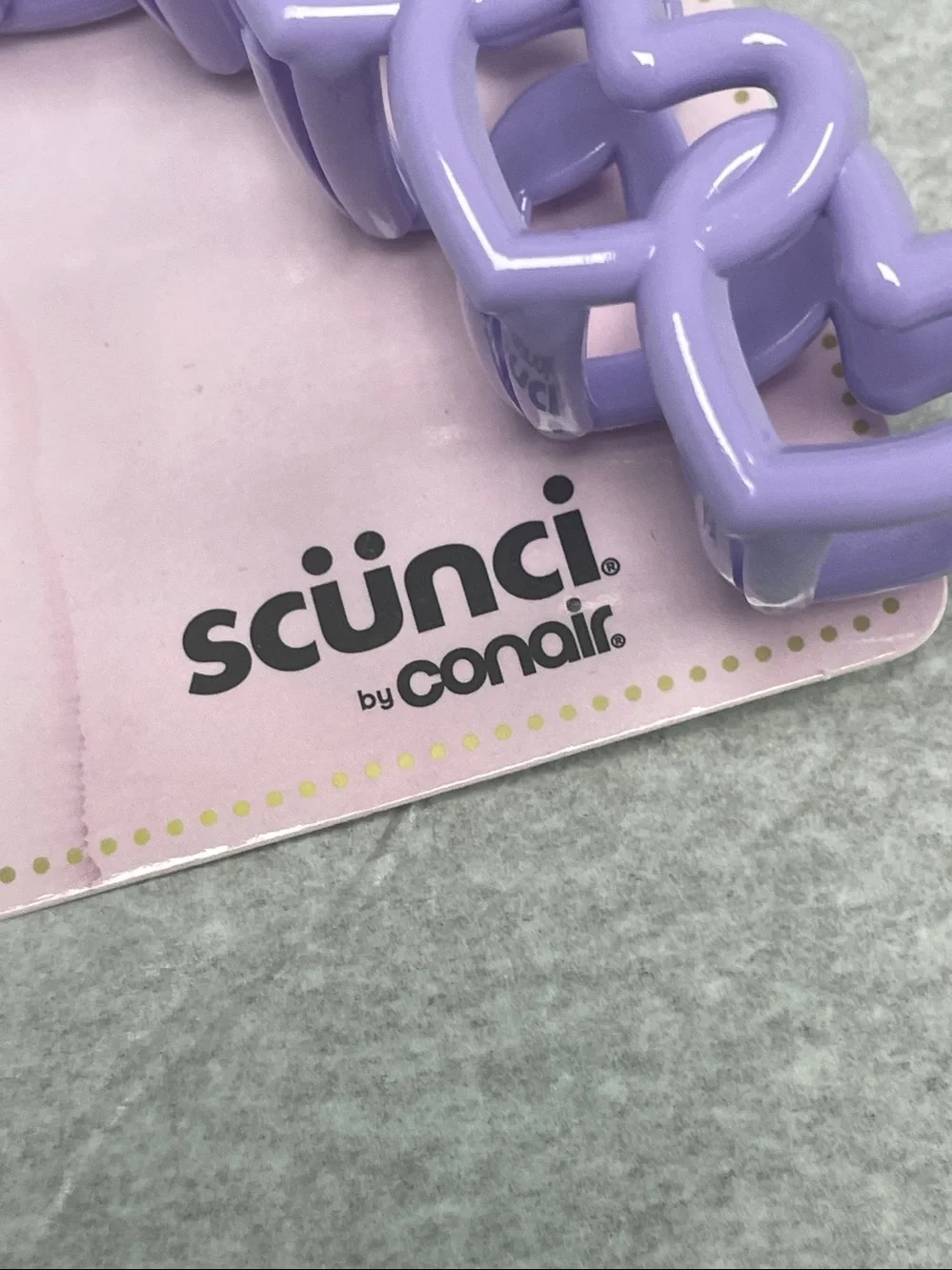 scunci Purple Linked Heart Claw Clip